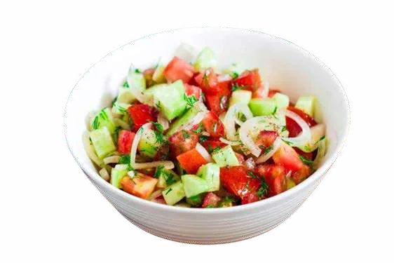 Tomato and cucumber